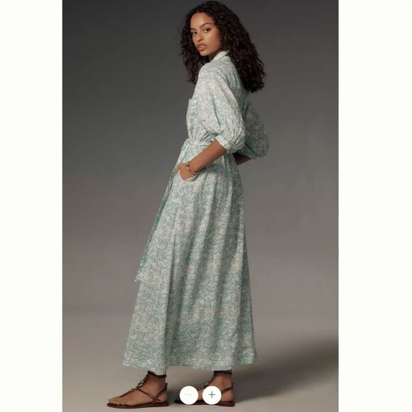 Anthropologie The Irene Linen Shirt Dress by Maeve - Picture 4 of 4